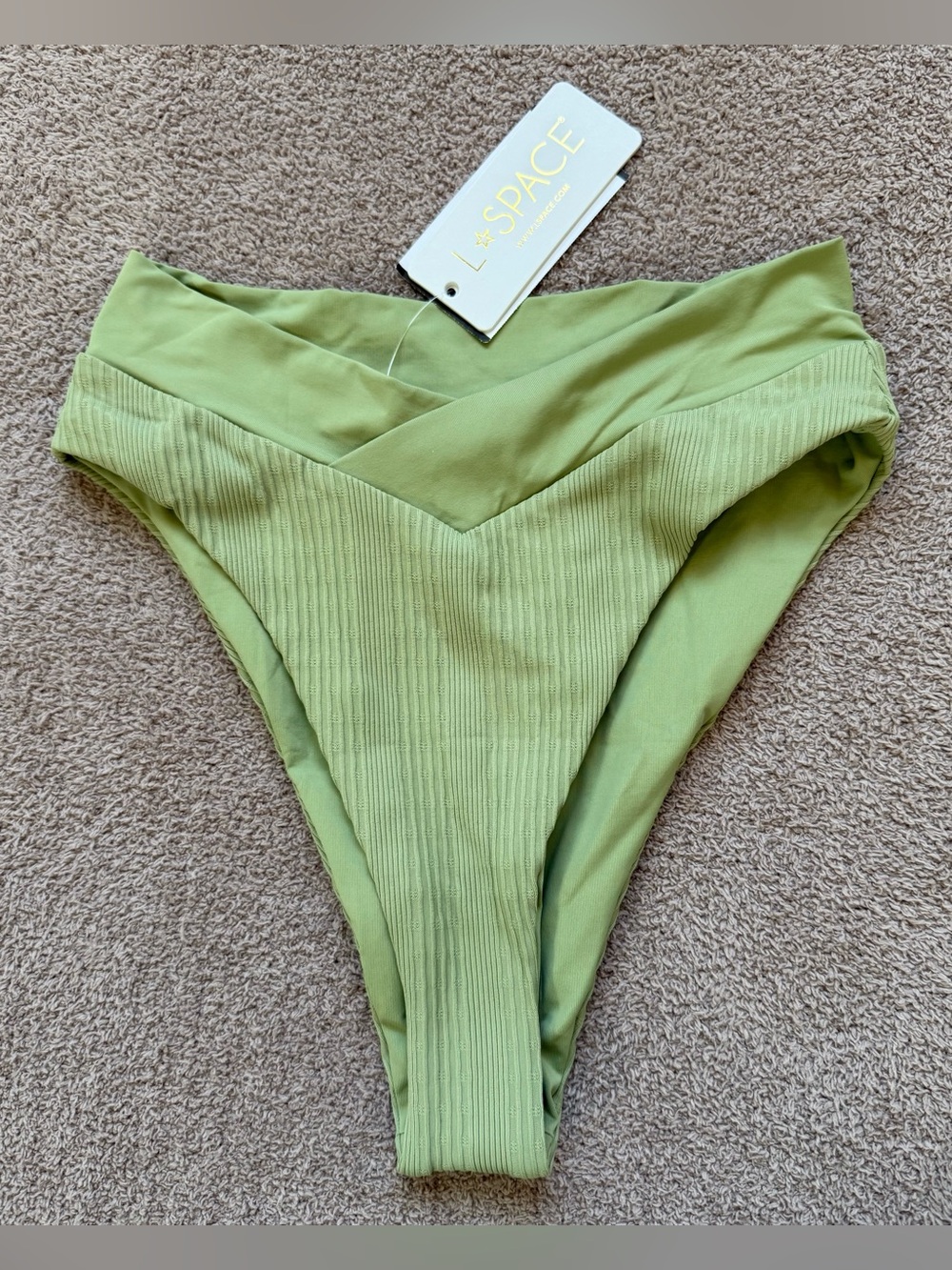 l*space - Pointelle Court Bottom Bitsy - LIGHT OLIVE